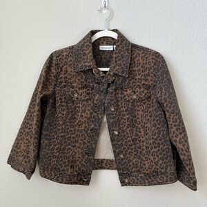 Jeanology leopard print denim jacket